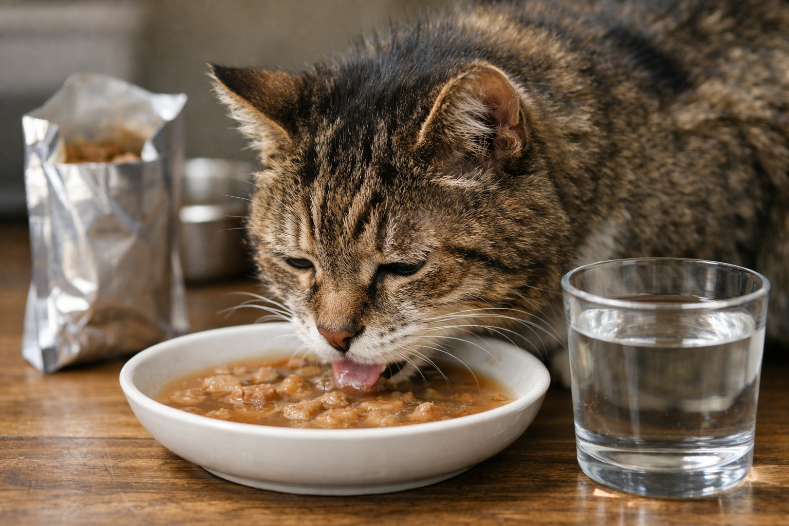老猫さんの水分補給はパウチスープで「補いやすい」が、使い方の確認が大切です