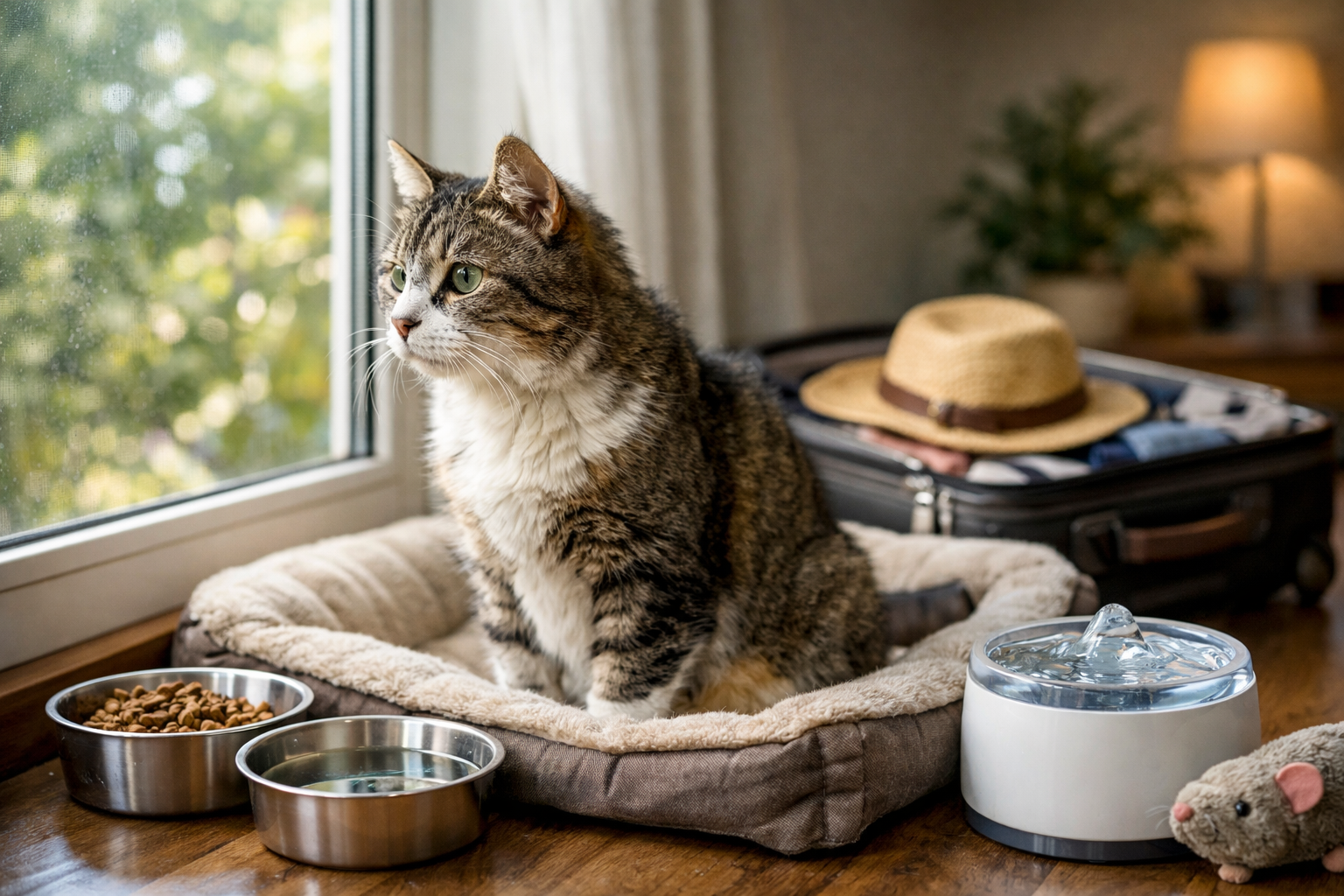 高齢猫の1泊留守番は健康状態や年齢による条件付きで可能です