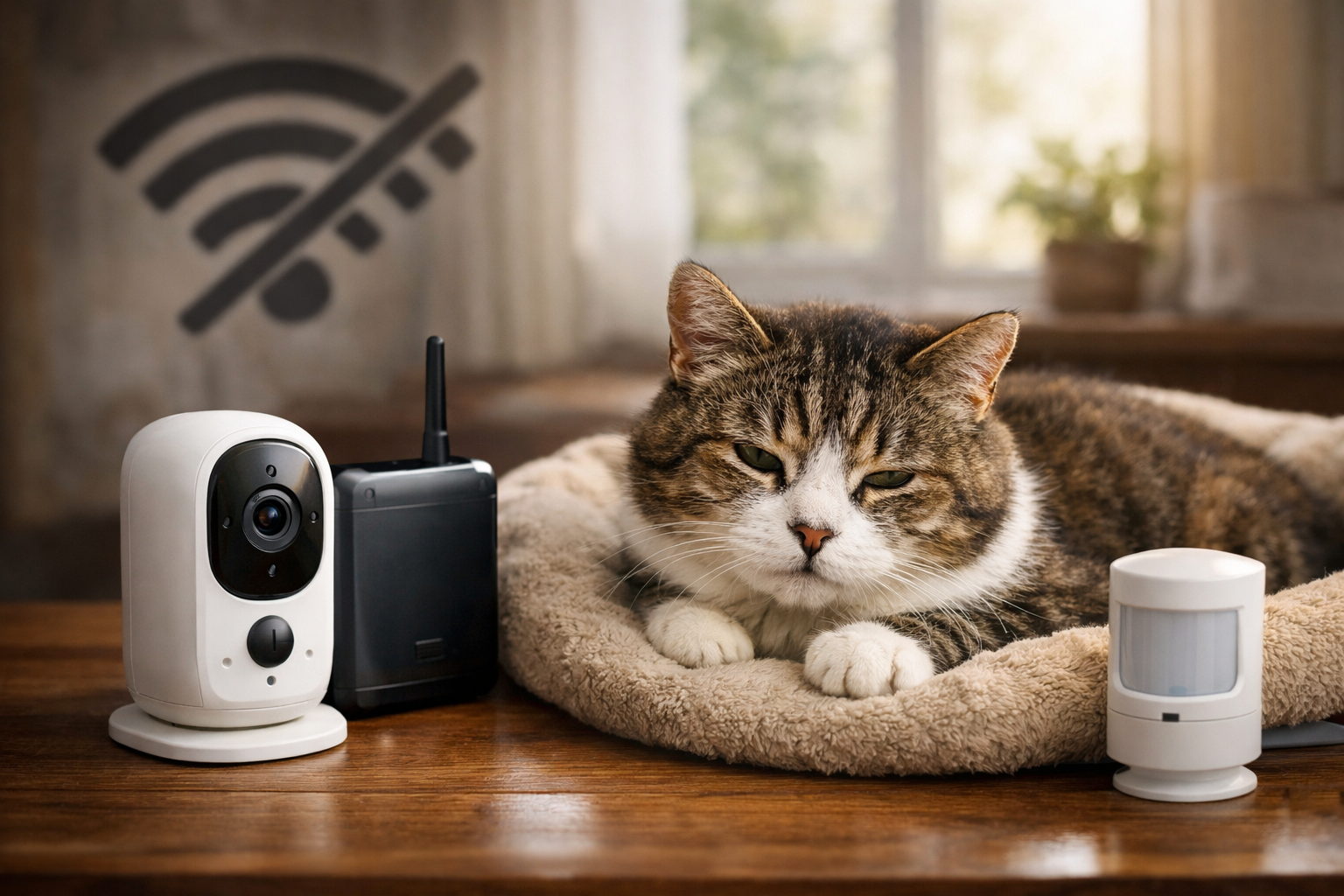 老猫の見守りをWi-Fiなしで実現する最適な対策とは
